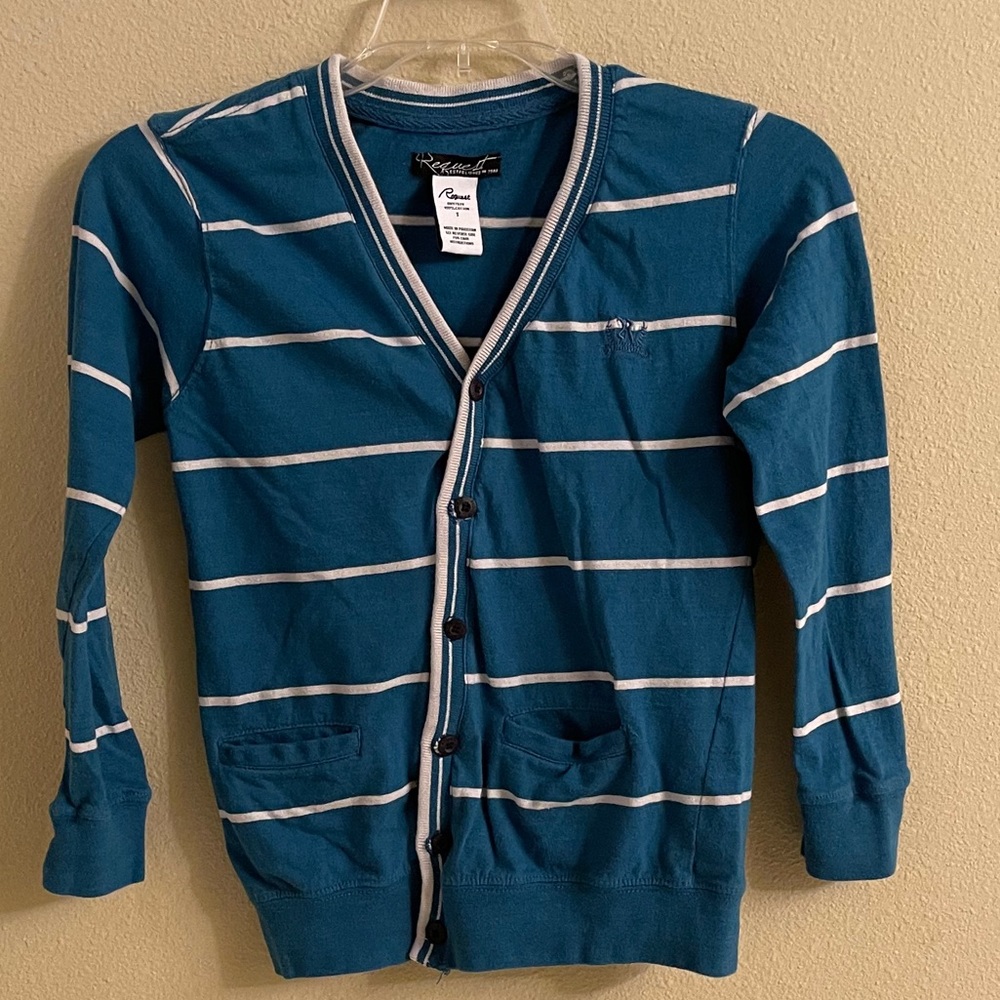 Request striped boys cardigan